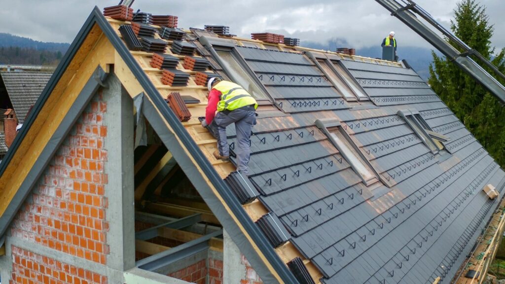 A roof being built in Utah
